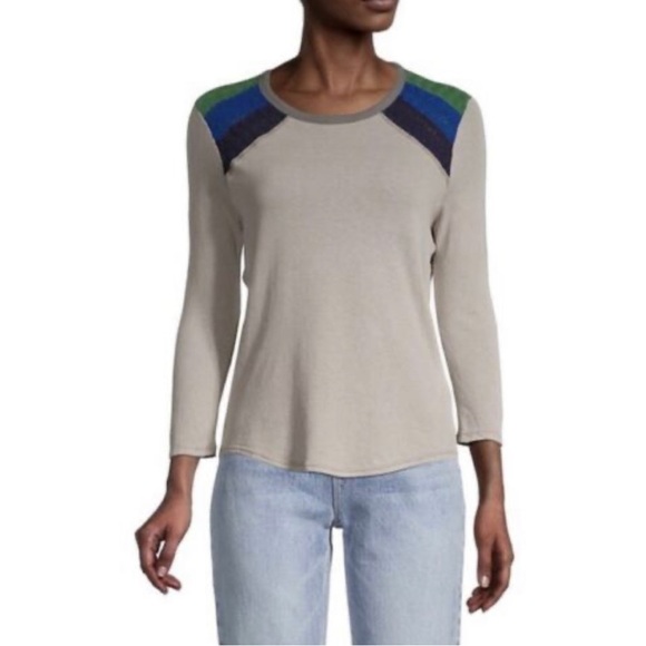 Free People Rainbow Knit In White Combo Top - Picture 4 of 15